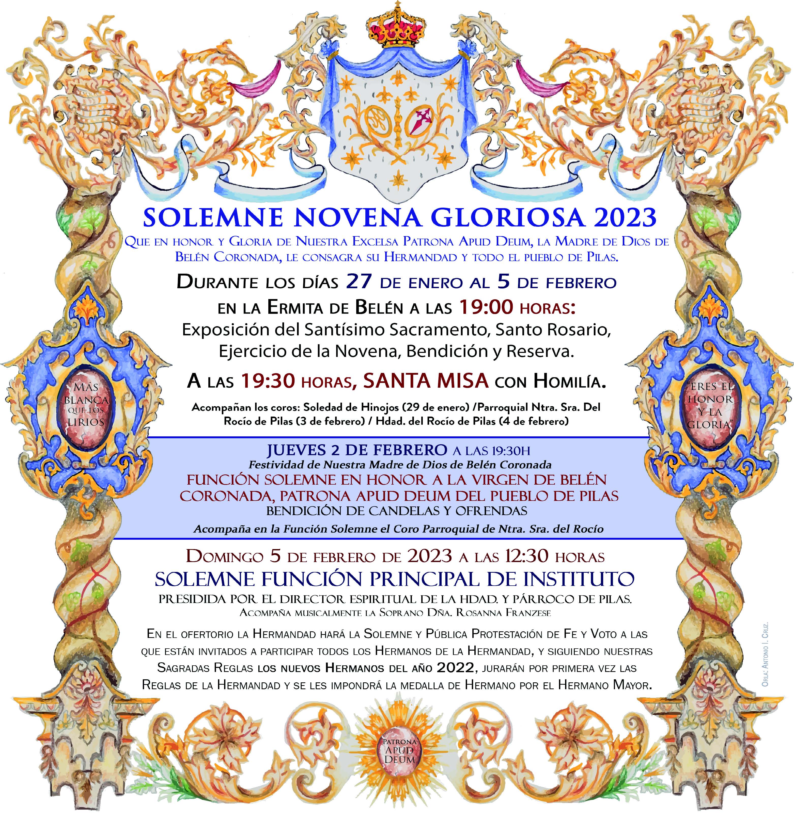 Cartel de la Solemne Novena Gloriosa 2023